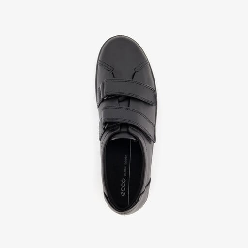 ECCO Soft 2.0 leren dames sneakers zwart
