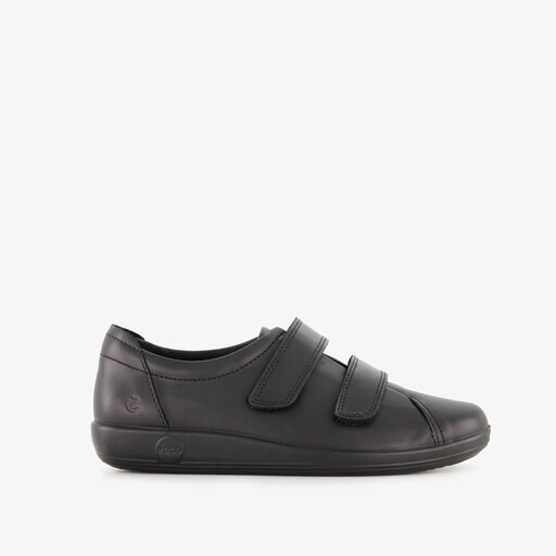 ECCO Soft 2.0 leren dames sneakers zwart