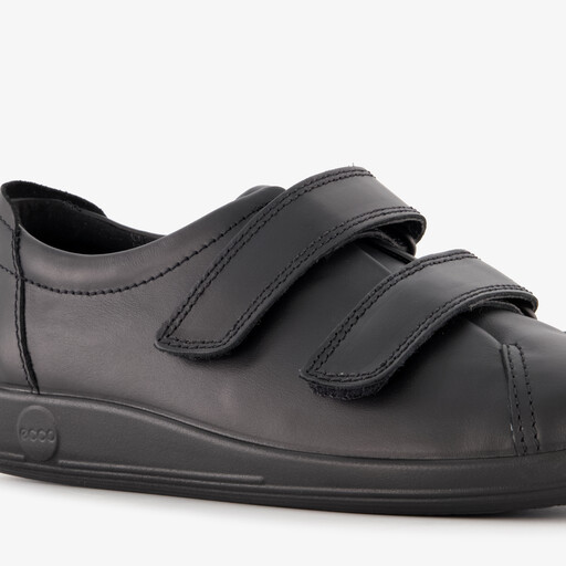 ECCO Soft 2.0 leren dames sneakers zwart