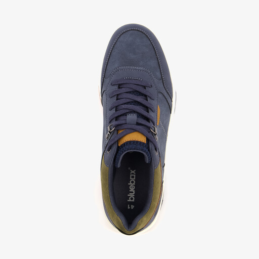 Hoge heren sneakers blauw cognac
