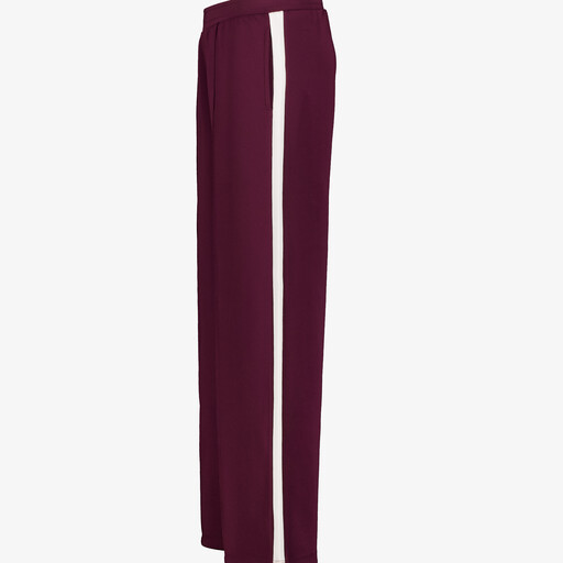 Meisjes wide leg broek bordeauxrood