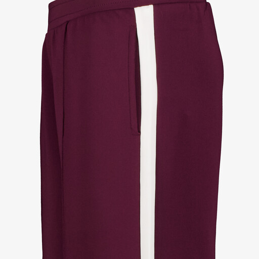 Meisjes wide leg broek bordeauxrood