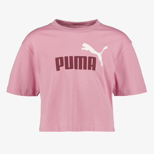 ESS 2 Color NO. 1 Logo cropped meisjes sport T-shirt roze