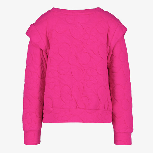 Meisjes sweater met bloemenpatroon roze