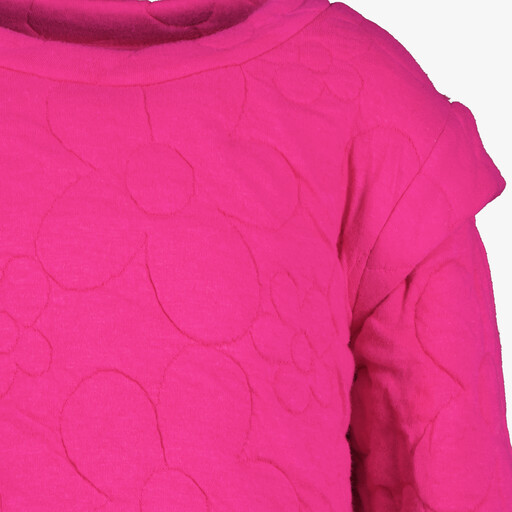 Meisjes sweater met bloemenpatroon roze