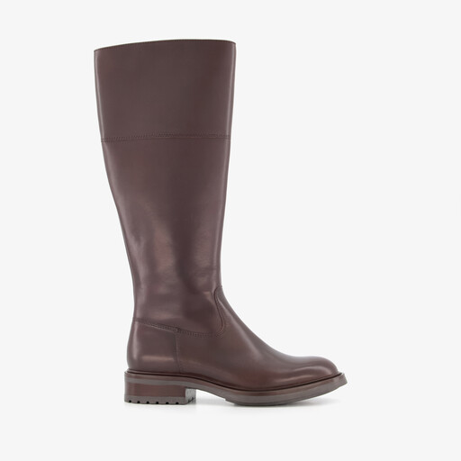 Hoge leren dames laarzen bruin