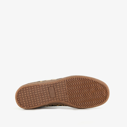 Bruine dames sneakers met luipaardprint
