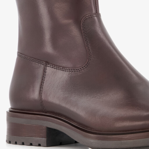 Hoge leren dames laarzen bruin