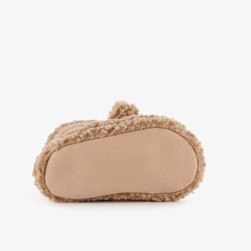 Beertjes pantoffels met antislipzool bruin