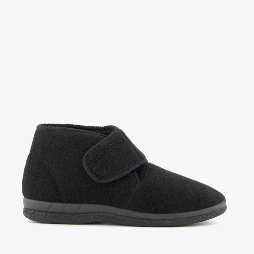 Heren pantoffels met klittenband zwart