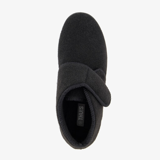 Heren pantoffels met klittenband zwart