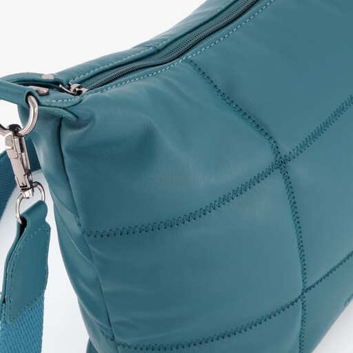 Dames schoudertas gewatteerd blauw