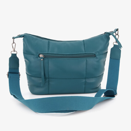 Dames schoudertas gewatteerd blauw