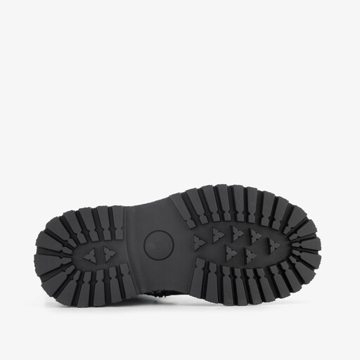 Meisjes biker boots met stippen zwart