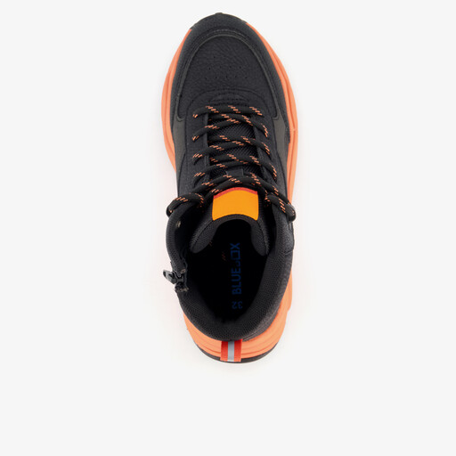 Hoge jongens sneakers zwart oranje