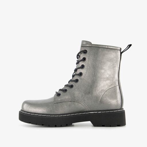 Dames veterboots grijs