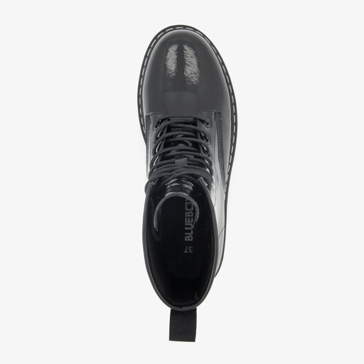 Lak dames veterboots zwart