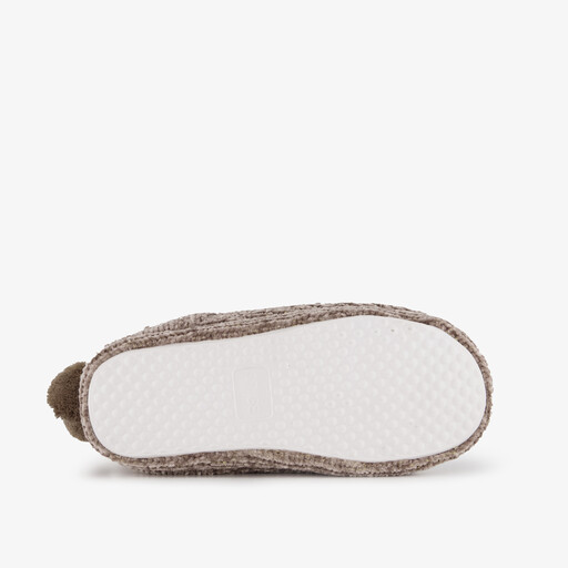 Gevoerde hoge dames sloffen taupe