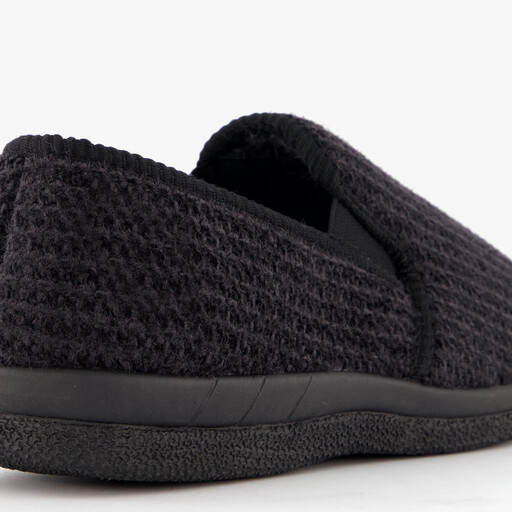 Heren pantoffels met teddy voering grijs