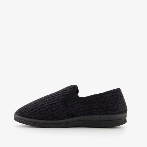 Heren pantoffels met teddy voering grijs