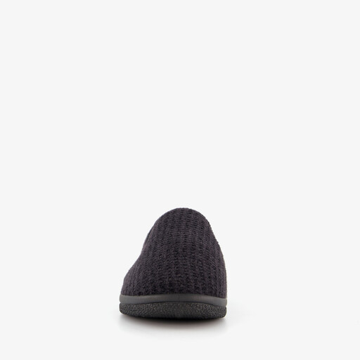 Heren pantoffels met teddy voering grijs