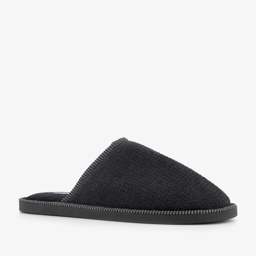 Heren instap pantoffels zwart