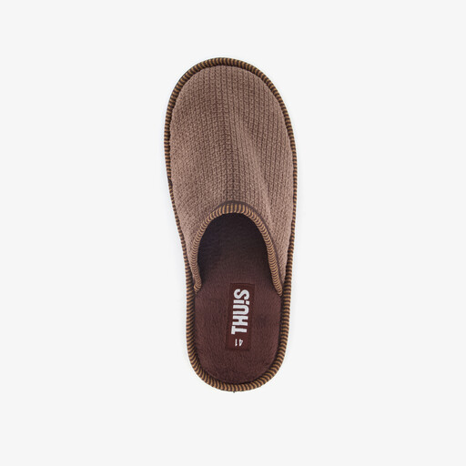 Heren instap pantoffels bruin