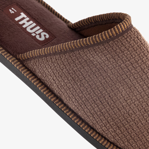 Heren instap pantoffels bruin