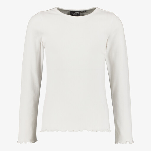 Meisjes shirt met lange mouwen wit