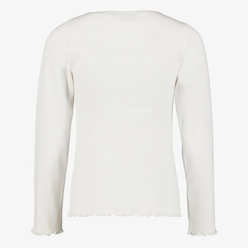 Meisjes shirt met lange mouwen wit