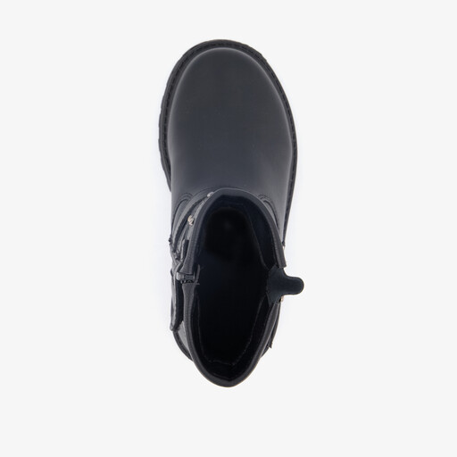 Meisjes biker boots met hartje zwart