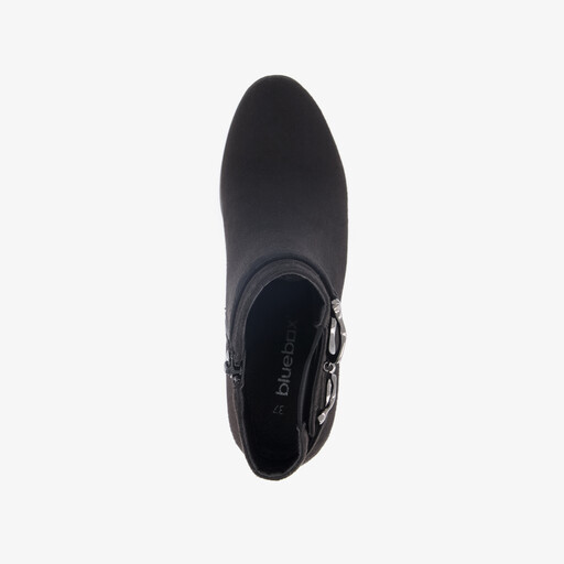 Dames enkellaarsjes met hak zwart