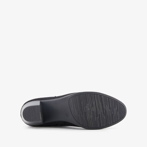 Dames enkellaarsjes met hak zwart