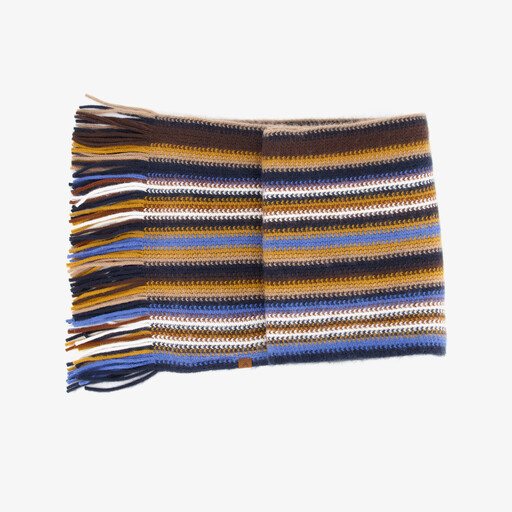 Gebreide heren sjaal multicolor