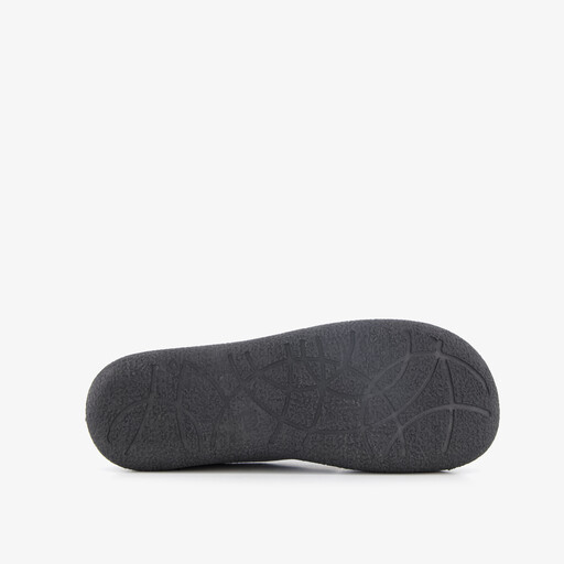 Heren instap pantoffels met teddy voering grijs