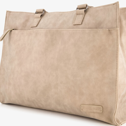 Dames schoudertas beige