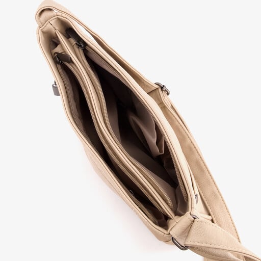 Dames schoudertas beige
