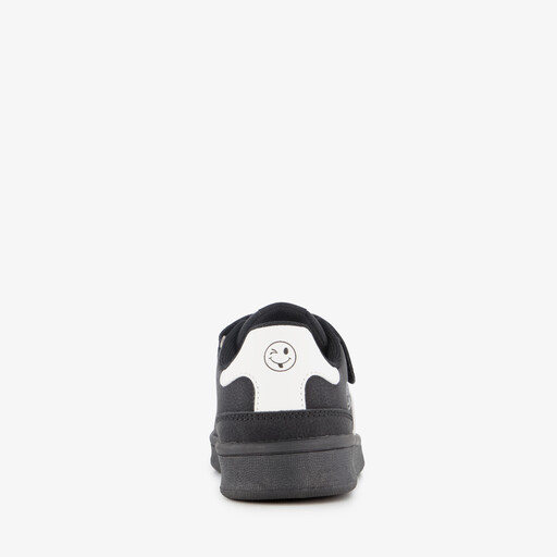 Jongens sneakers met smileys zwart wit