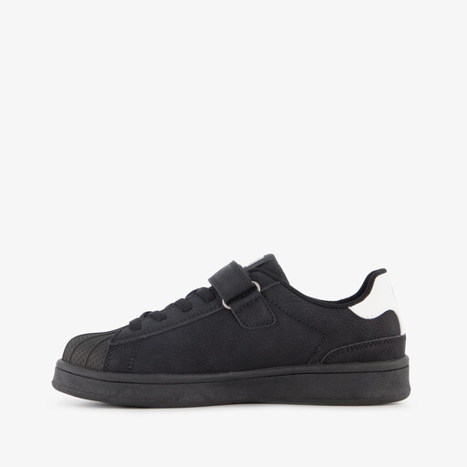 Jongens sneakers met smileys zwart wit