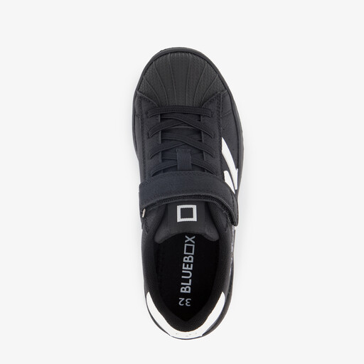 Jongens sneakers met smileys zwart wit