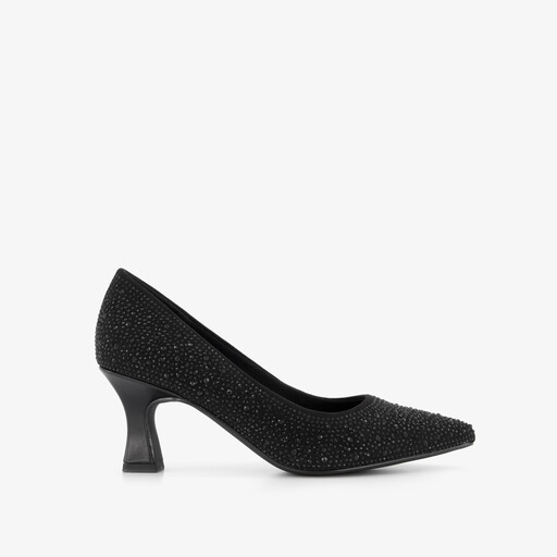 Dames pumps met glitters zwart