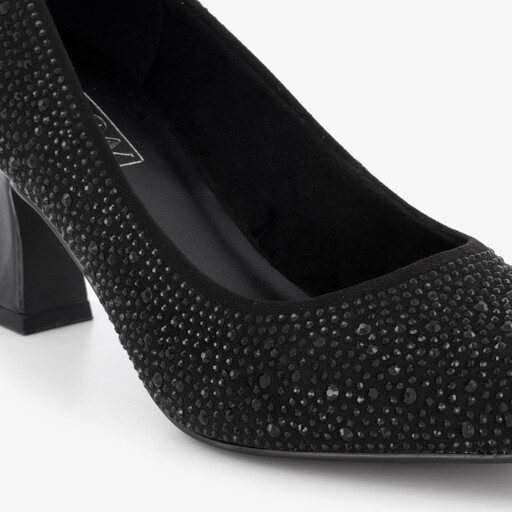 Dames pumps met glitters zwart