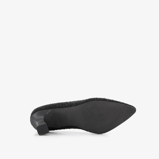 Dames pumps met glitters zwart