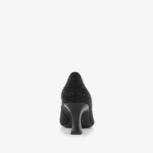 Dames pumps met glitters zwart