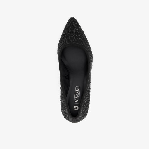 Dames pumps met glitters zwart