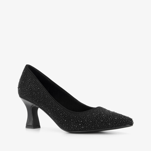 Dames pumps met glitters zwart