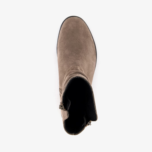 Suede dames boots beige