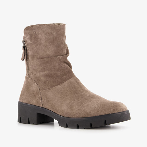 Suede dames boots beige
