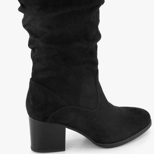 Hoge dames laarzen met hak zwart