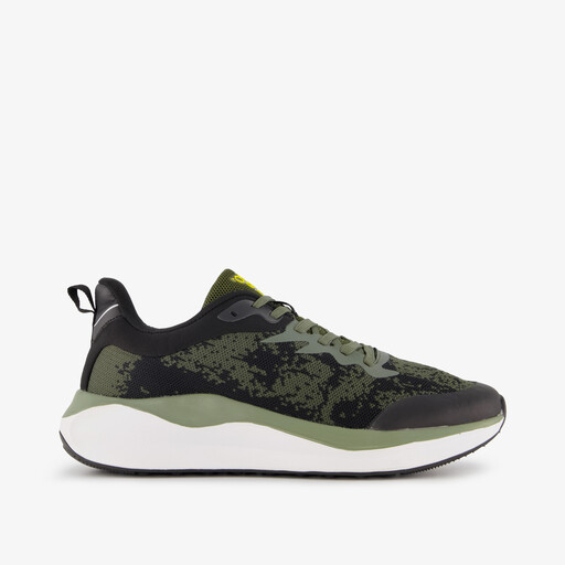 Heren hardloopschoenen zwart groen